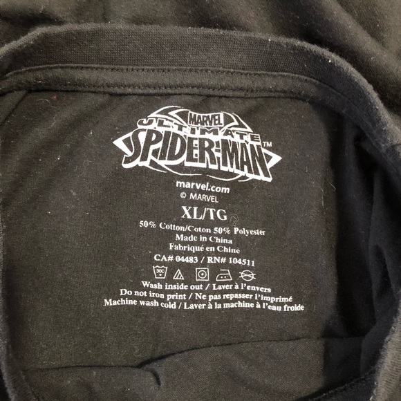 Spider-Man Marvel black t-shirt XL vintage  look - Picture 2 of 5